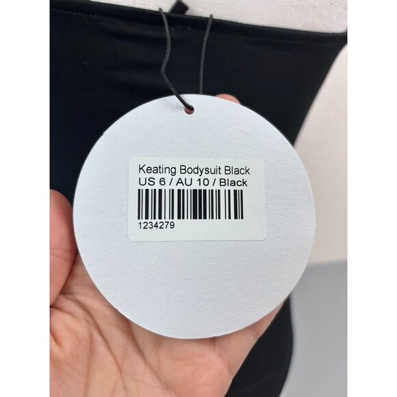 Princess Polly women's 6 black Keating bodysuit lace square neck sleeveless NWT - Picture 7 of 9